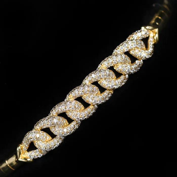 14K Yellow Gold 270 CTW Diamond Bangle Bracelet JC Blackburn Bracelets