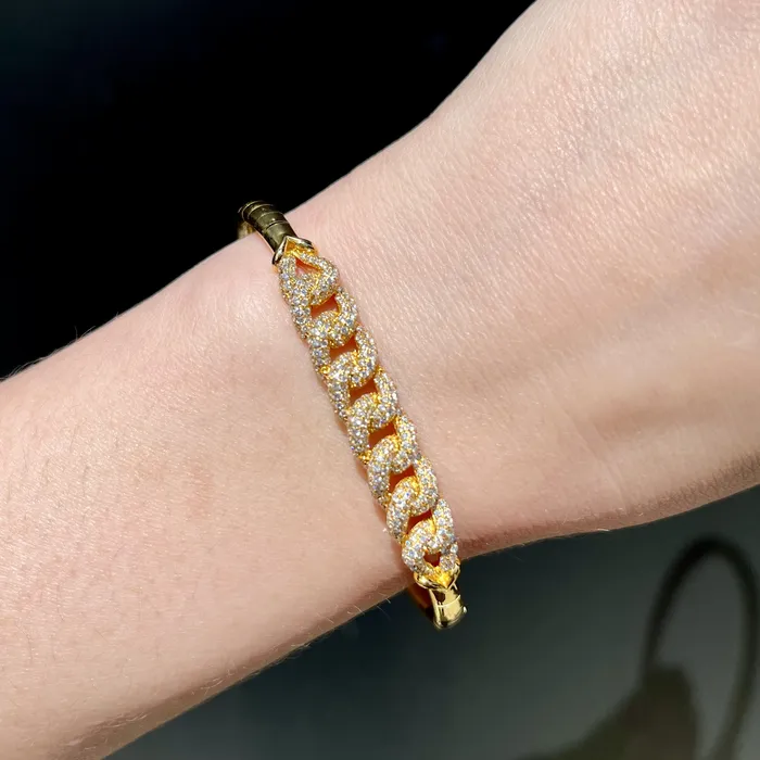 14K Yellow Gold 270 CTW Diamond Bangle Bracelet JC Blackburn Bracelets