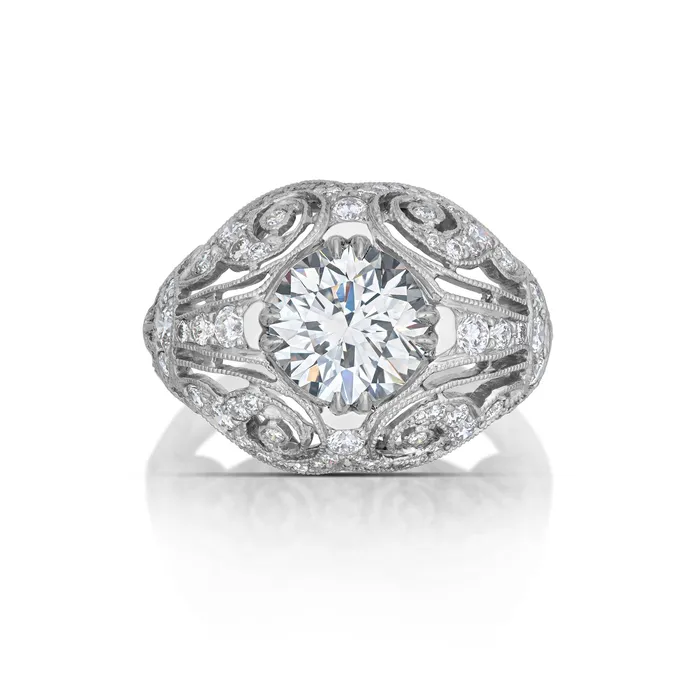 205 Carat Antique Style Diamond Ring Stephen Silver Fine Jewelry Rings