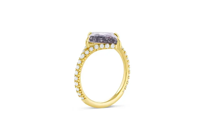 243ct Kite Salt Pepper Diamond Engagement Ring Honey Jewelry Co Rings