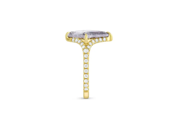 243ct Kite Salt Pepper Diamond Engagement Ring Honey Jewelry Co Rings