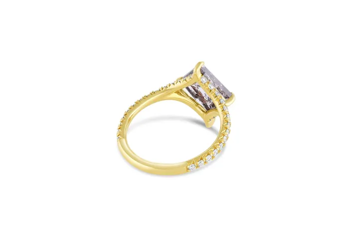 243ct Kite Salt Pepper Diamond Engagement Ring Honey Jewelry Co Rings