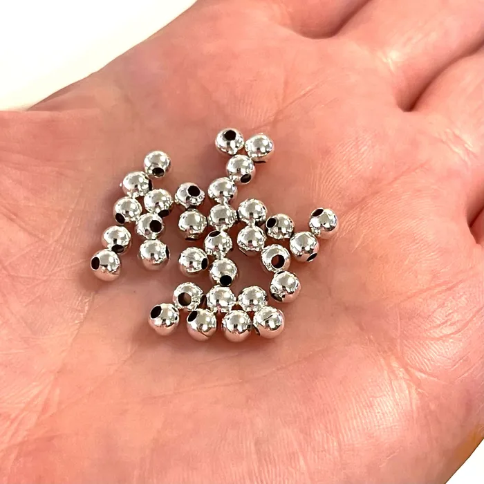 4mm Silver Plated Spacer Balls 4mm Silver Spacer Balls 100 pcs in a pack Peppy Beads Earrings 4mm Silver Plated Spacer Balls 4mm Silver Spacer Balls 100 pcs in a pack Peppy Beads Earrings