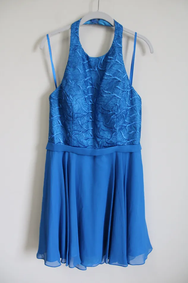 Abby Paris Rings NEW Abby Paris Royal Blue Chiffon Dress 12