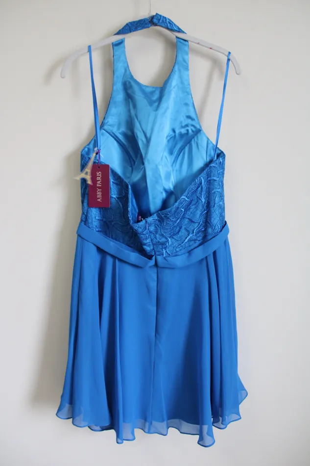 Abby Paris Rings NEW Abby Paris Royal Blue Chiffon Dress 12