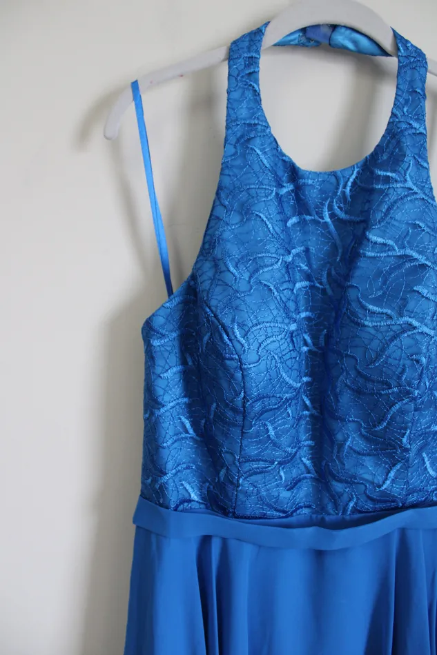 Abby Paris Rings NEW Abby Paris Royal Blue Chiffon Dress 12