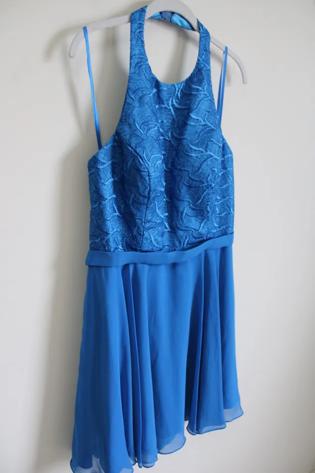 Abby Paris Rings NEW Abby Paris Royal Blue Chiffon Dress 12