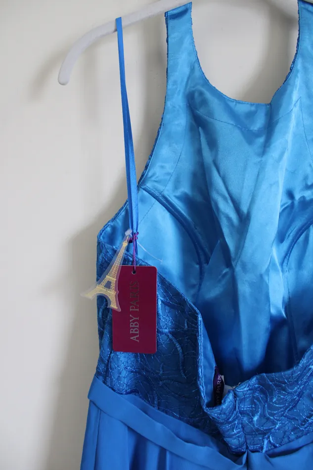 Abby Paris Rings NEW Abby Paris Royal Blue Chiffon Dress 12