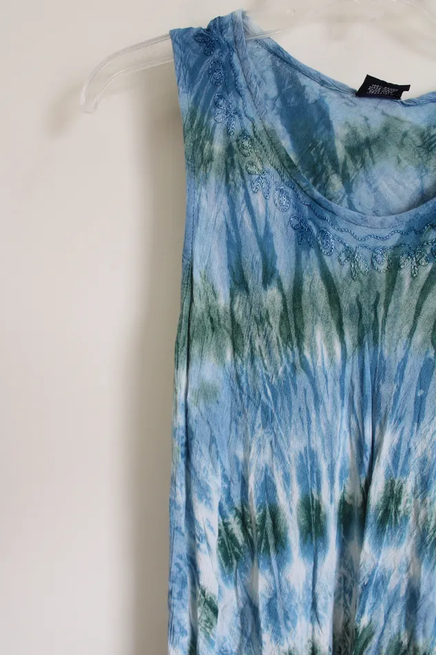 Advance Advance Blue Green TieDye Dress XSSM Rings