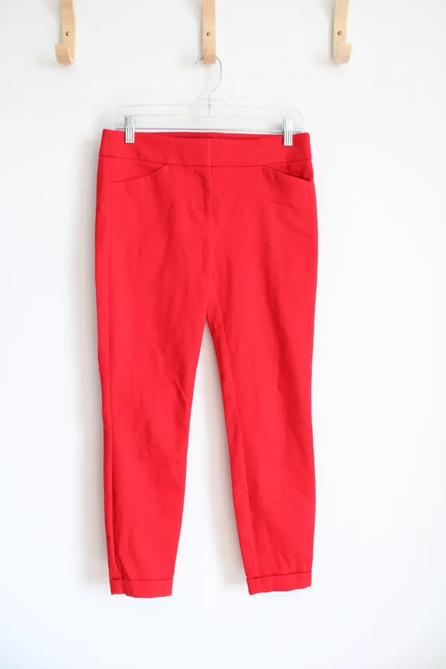 Ann Taylor LOFT Earrings LOFT Marisa Red Skinny Pants 4 Petite