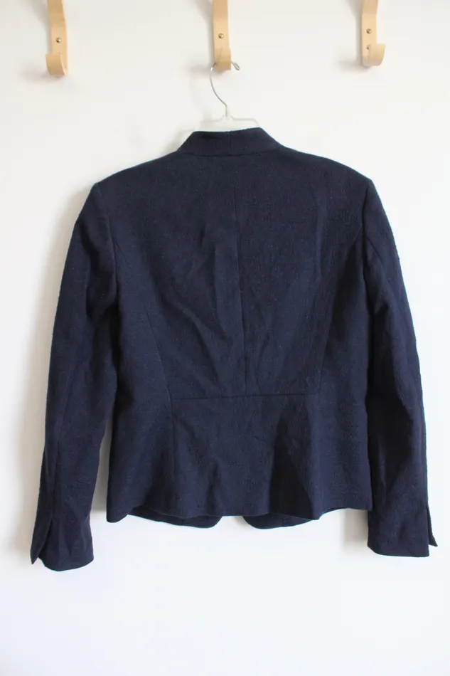 Ann Taylor LOFT Rings LOFT Navy Blue Blazer 8