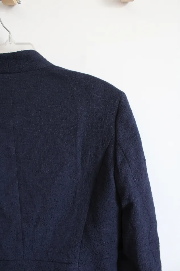 Ann Taylor LOFT Rings LOFT Navy Blue Blazer 8