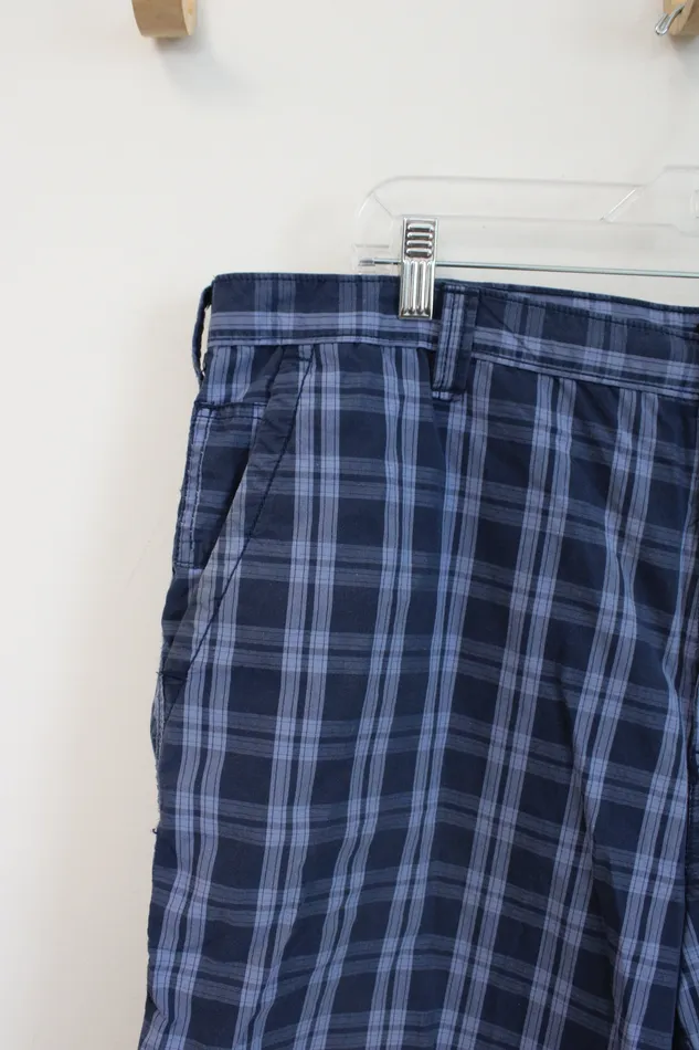 APT9 Rings Apt 9 Blue Plaid Cotton Shorts 40