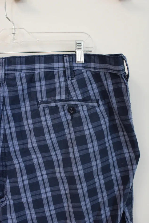 APT9 Rings Apt 9 Blue Plaid Cotton Shorts 40
