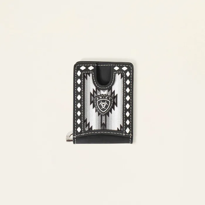 ARIAT MENS MONEY CLIP WALLET DIAMON LACING SOUTHWESTERN FABRIC BLACK M F WESTERN PRODUCTION INC Rings