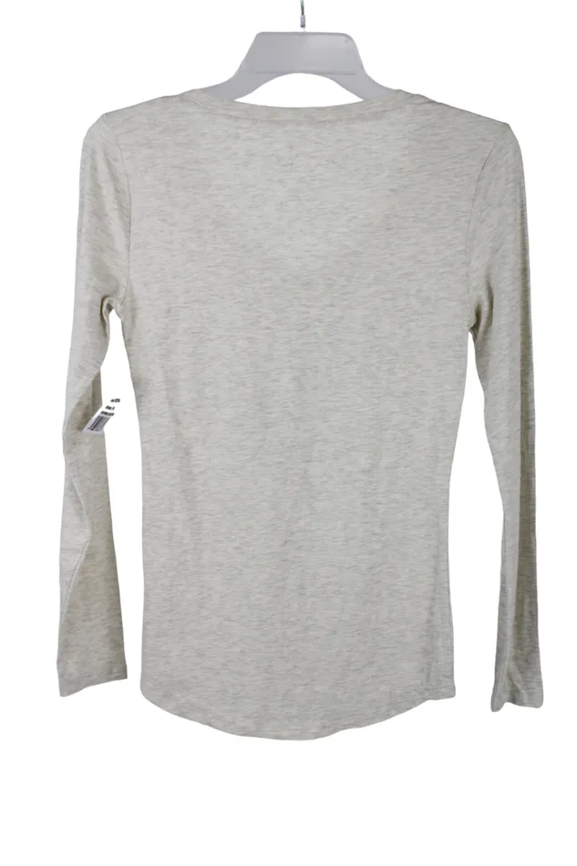 Aveto Earrings NEW Aveto Oatmel Heather VNeck Shirt M