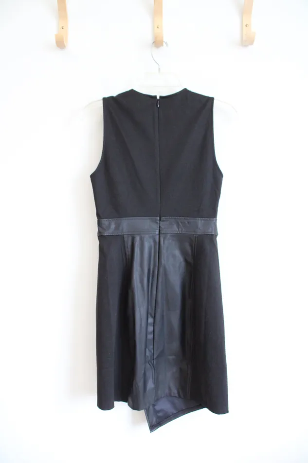 BCBG Rings NEW BCBG Maxazria Black Combo Faux Leather Dress 6