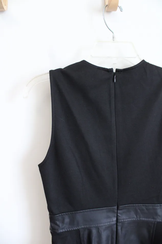 BCBG Rings NEW BCBG Maxazria Black Combo Faux Leather Dress 6