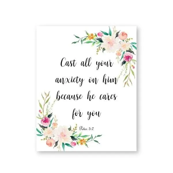 Bible Verse Wall Artbr 1 Peter 57 Lords Guidance Earrings