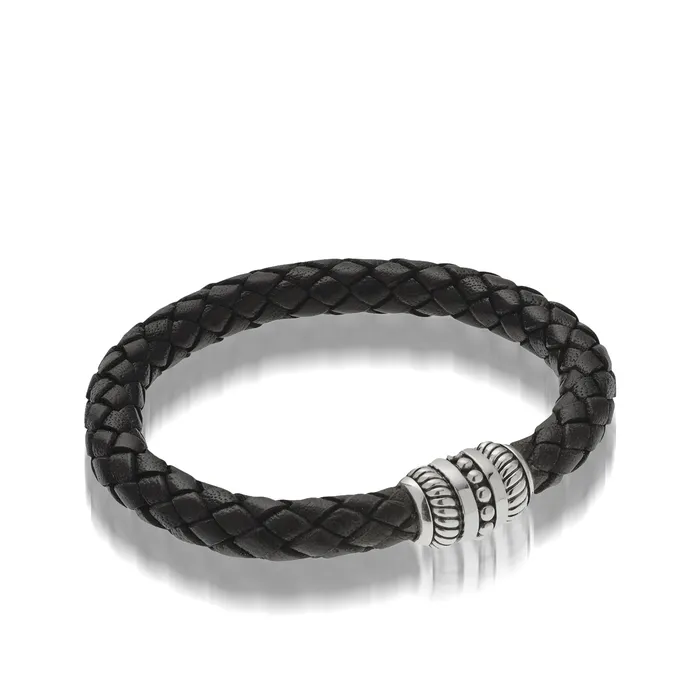 Bracelets John Atencio Apollo Black Leather Bracelet