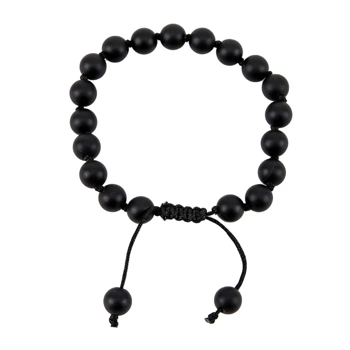 Bracelets Nirvana Mala Adjustable Beaded Onyx Bracelet