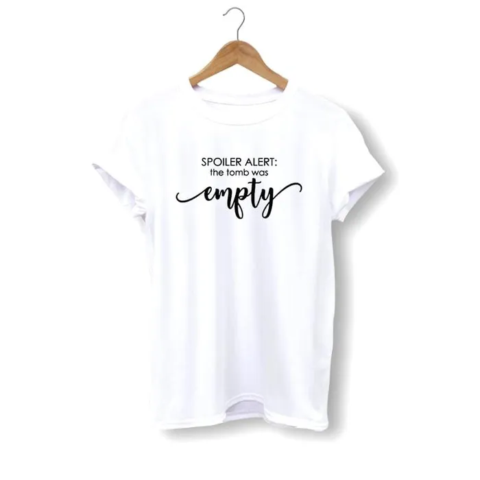 Christian TShirt br Spoiler Alert The Tomb Was Empty Lords Guidance Earrings