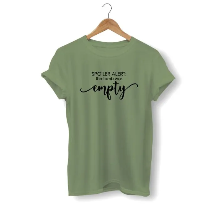 Christian TShirt br Spoiler Alert The Tomb Was Empty Lords Guidance Earrings