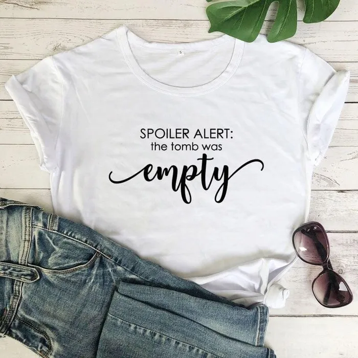 Christian TShirt br Spoiler Alert The Tomb Was Empty Lords Guidance Earrings