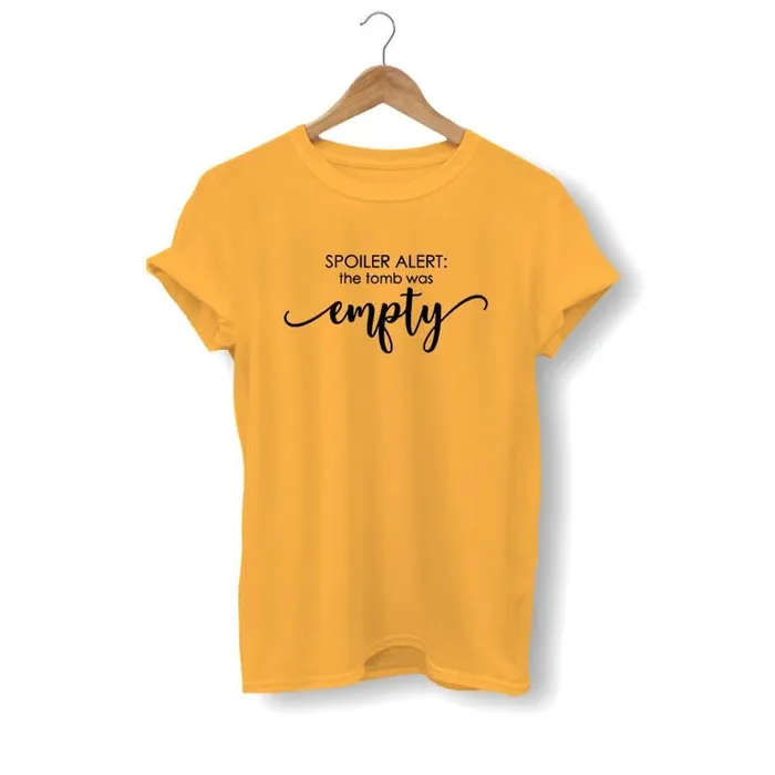 Christian TShirt br Spoiler Alert The Tomb Was Empty Lords Guidance Earrings