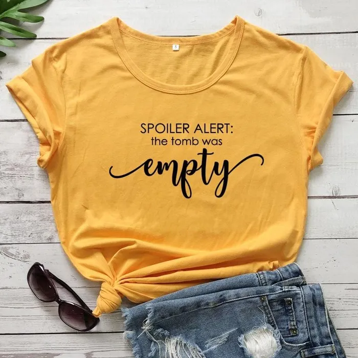 Christian TShirt br Spoiler Alert The Tomb Was Empty Lords Guidance Earrings
