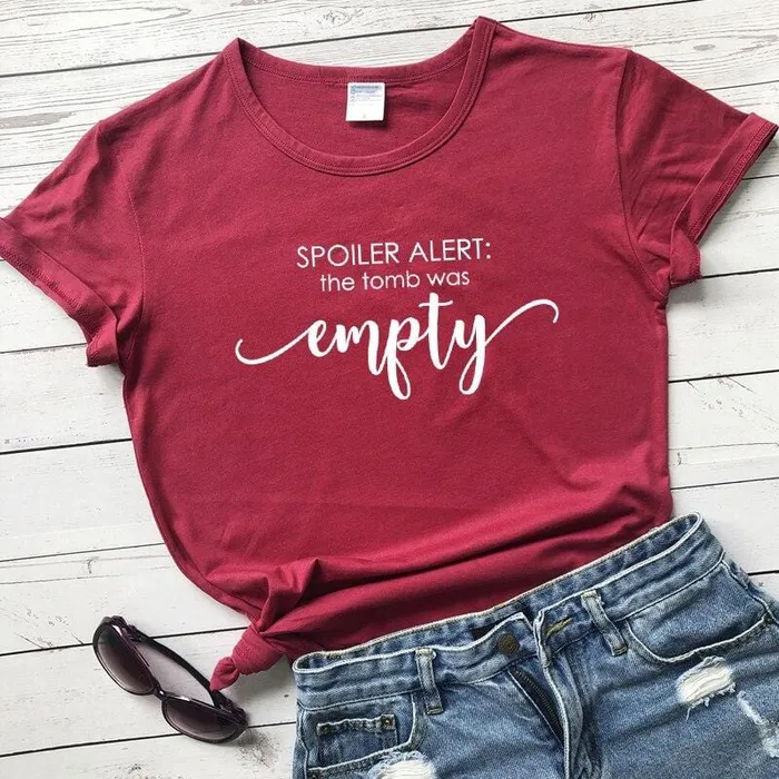 Christian TShirt br Spoiler Alert The Tomb Was Empty Lords Guidance Earrings