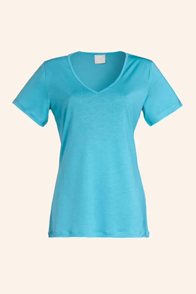 CLAIRE Vneck top aqua justineleconte1 Earrings