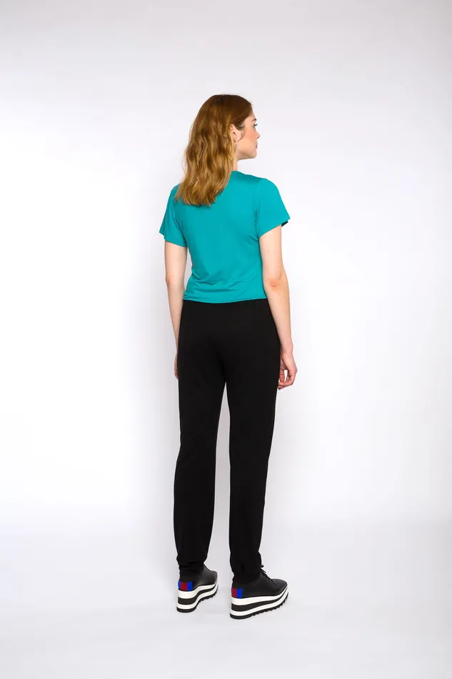 CLAIRE Vneck top aqua justineleconte1 Earrings