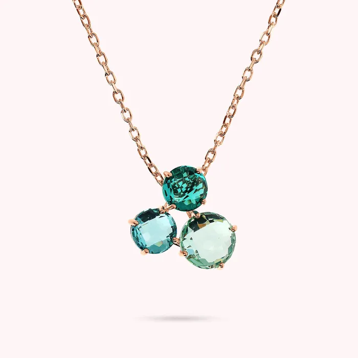 Collana con Pendente Trilogy in Prisma Gem Taglio Mosaico Bronzallure Earrings