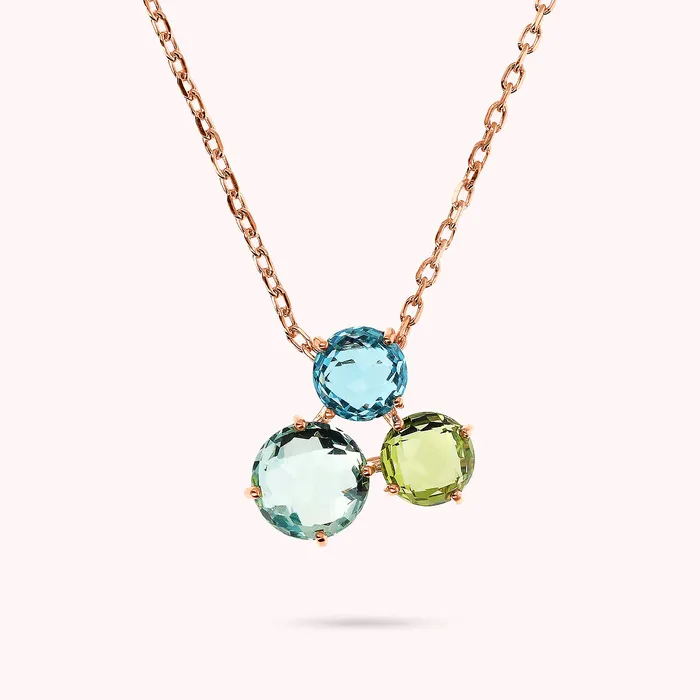 Collana con Pendente Trilogy in Prisma Gem Taglio Mosaico Bronzallure Earrings