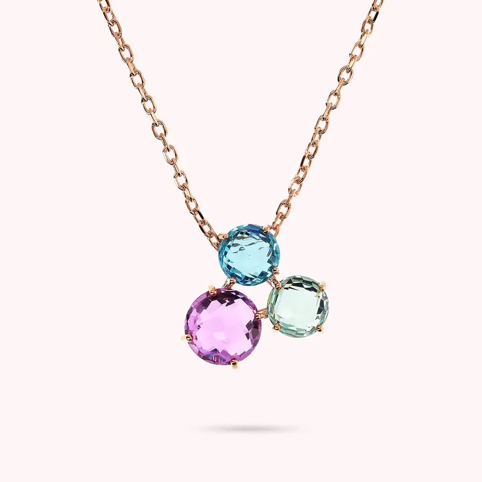 Collana con Pendente Trilogy in Prisma Gem Taglio Mosaico Bronzallure Earrings
