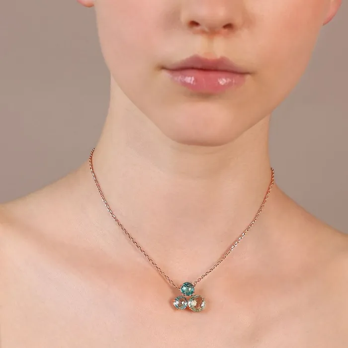 Collana con Pendente Trilogy in Prisma Gem Taglio Mosaico Bronzallure Earrings