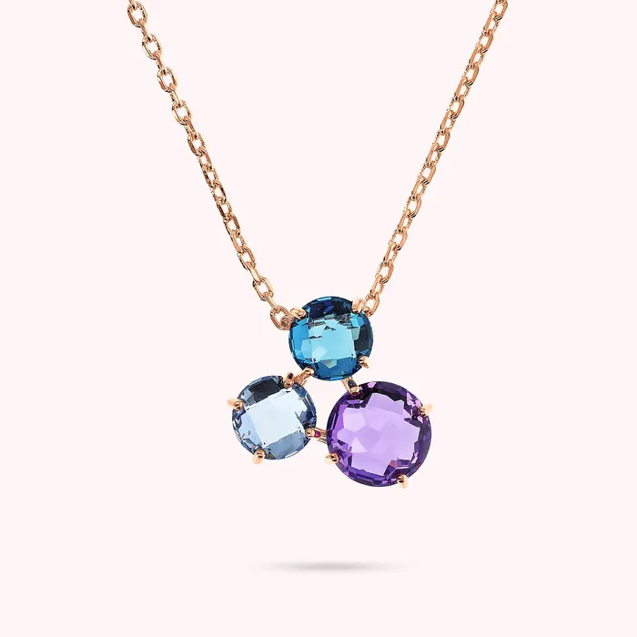 Collana con Pendente Trilogy in Prisma Gem Taglio Mosaico Bronzallure Earrings