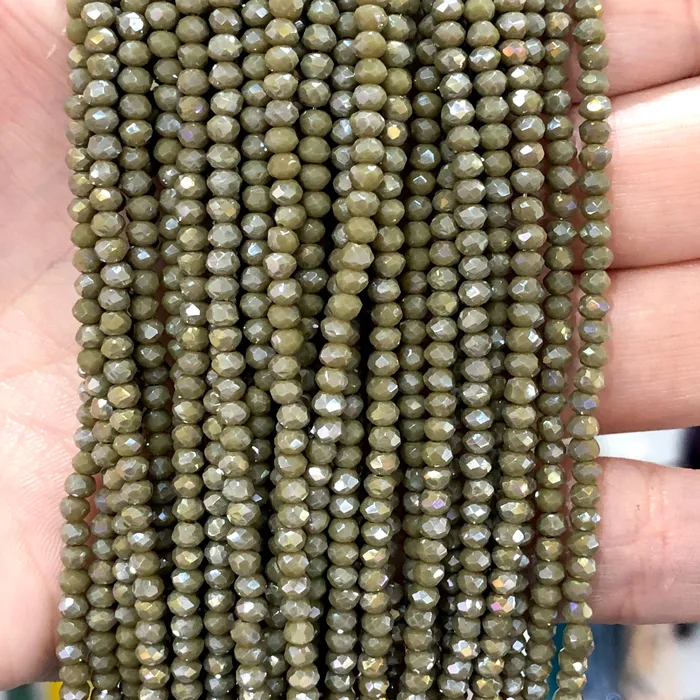 Crystal faceted rondelle 3mm Beads PBC3C9 Peppy Beads Earrings