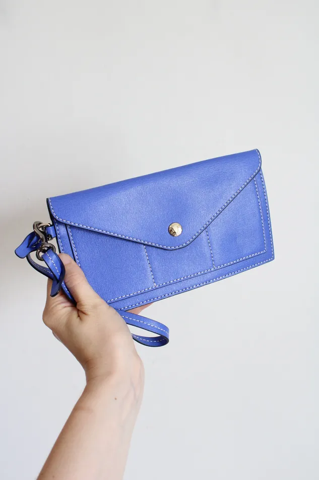 Dooney Bourke Cobalt Blue Envelope Wallet Wristlet Dooney Bourke Rings