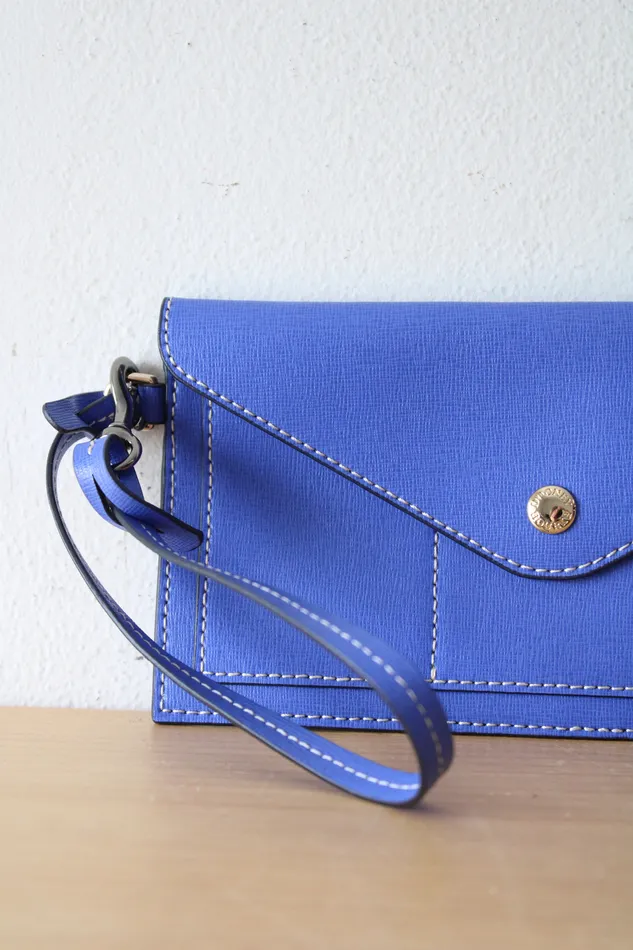 Dooney Bourke Cobalt Blue Envelope Wallet Wristlet Dooney Bourke Rings