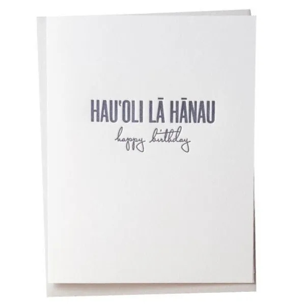 Earrings BRADLEYLILY Hawaiian Hauoli la Hanau Happy Birthday Card single