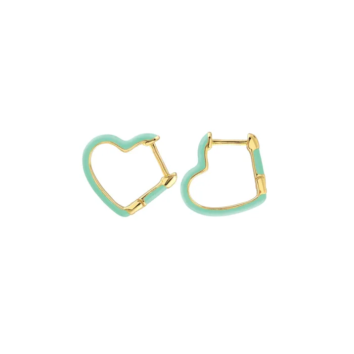 Earrings Kris Nations Open Heart Enamel Hinged Huggie Hoop Earrings Earrings Kris Nations Open Heart Enamel Hinged Huggie Hoop Earrings