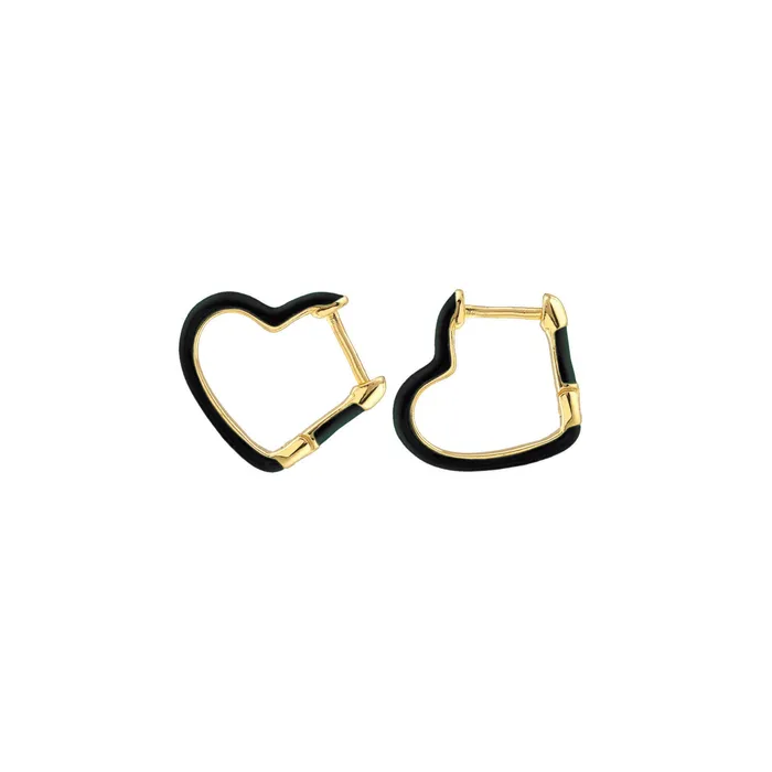 Earrings Kris Nations Open Heart Enamel Hinged Huggie Hoop Earrings Earrings Kris Nations Open Heart Enamel Hinged Huggie Hoop Earrings