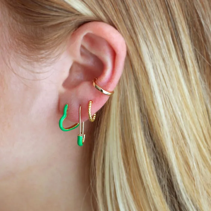 Earrings Kris Nations Open Heart Enamel Hinged Huggie Hoop Earrings Earrings Kris Nations Open Heart Enamel Hinged Huggie Hoop Earrings