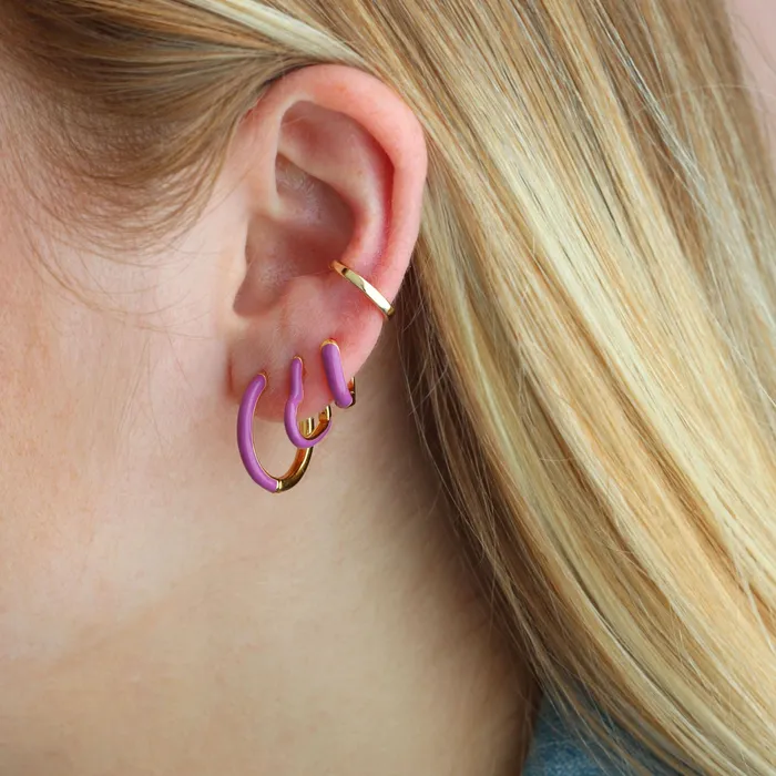 Earrings Kris Nations Open Heart Enamel Hinged Huggie Hoop Earrings Earrings Kris Nations Open Heart Enamel Hinged Huggie Hoop Earrings