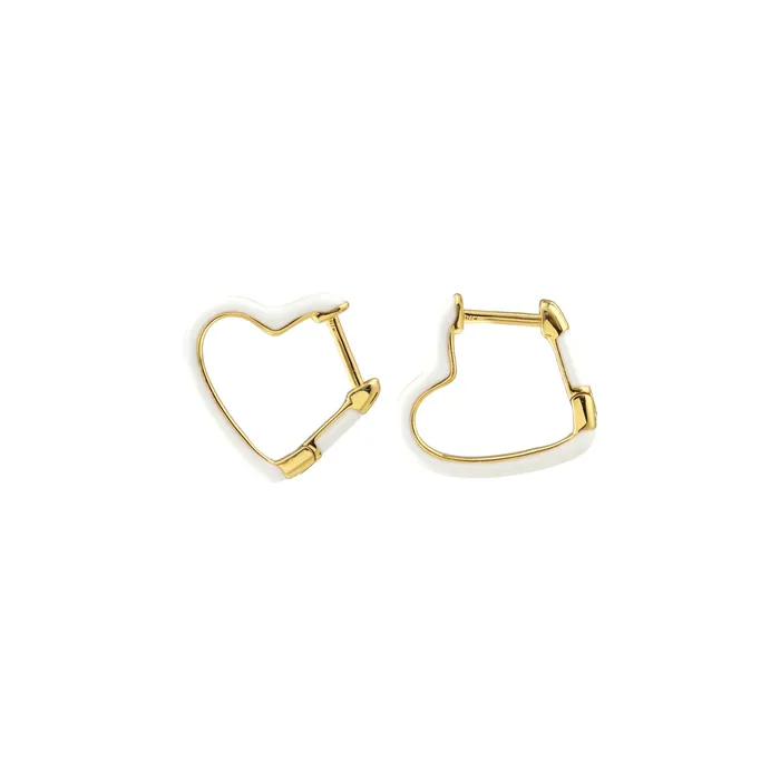 Earrings Kris Nations Open Heart Enamel Hinged Huggie Hoop Earrings Earrings Kris Nations Open Heart Enamel Hinged Huggie Hoop Earrings