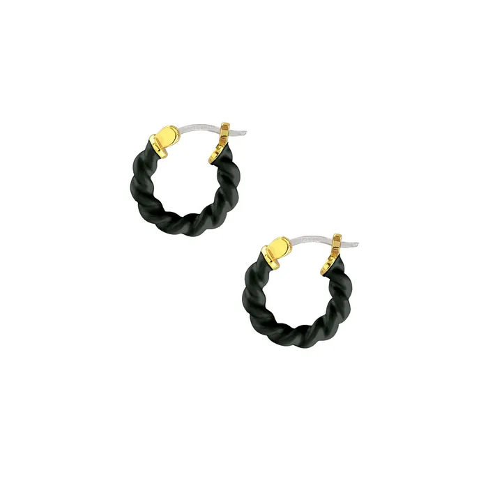 Earrings Kris Nations Twist Enamel Hoop Earrings