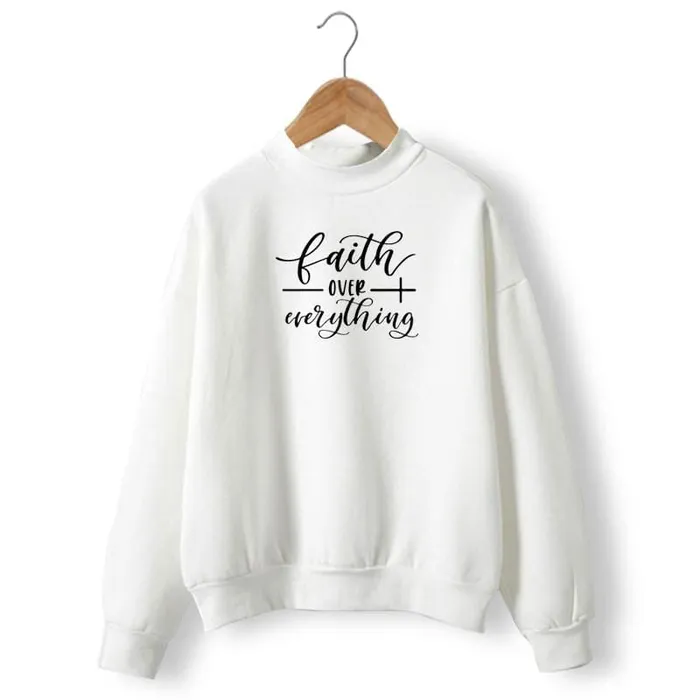 Earrings Lords Guidance Christian Sweatshirt br Faith Over Everything