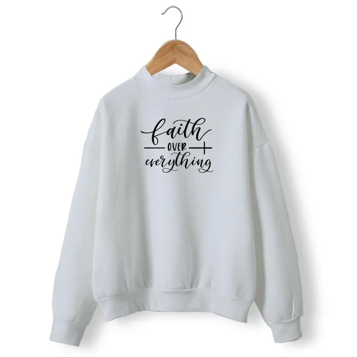 Earrings Lords Guidance Christian Sweatshirt br Faith Over Everything